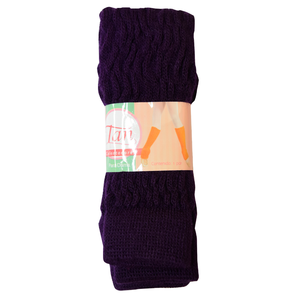 Calentadores de Piernas de Piel Sintética para Mujer, Diseño Tejido - Product Image 4