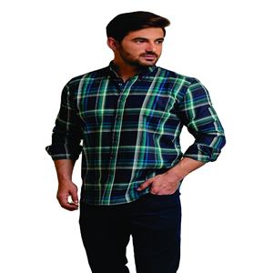 เสื้อเชิ้ตแขนยาวโอเวอร์ไซส์สำหรับผู้ชาย, เสื้อผ้าฝ้ายหลากสีลำลองใหม่มีในสต็อก - Product Image 1