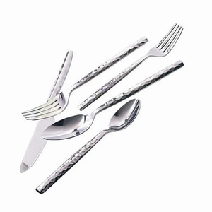 Juego de cubiertos de acero inoxidable con mango de mármol y diseño elegante, perfecto para bodas en restaurantes y eventos especiales - Product Image 2