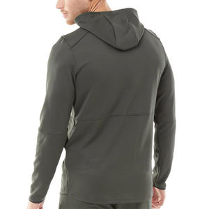 Sweat à capuche zippé vierge en molleton épais 100% coton, style streetwear hiver, personnalisable avec logo sur le devant, respirant, unisexe, haute qualité - Product Image 6