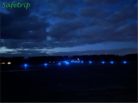 Éclairage LED bleu sans fil pour bordure de piste d'atterrissage aéroportuaire, éclairage au sol pour aéroport, pour la guidage des voies de taxiage