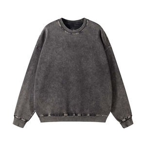 Sweat-shirts pour hommes sur mesure, lavage à l'acide lourd, basiques, épaules tombantes, style streetwear, design à boutons, prix bas, OEM - Product Image 3