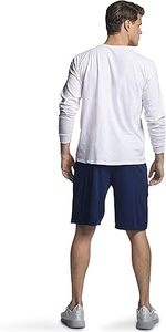 Camiseta Deportiva de Manga Larga con Capucha, Forrada, 100% Poliéster, Secado Rápido, Invierno, Color Sólido, Teñida - Product Image 2