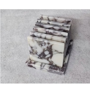 Modern Square <b>White</b> Stone <b>Coasters</b> Wholesale Tabletop Mats & Pads for Tea Home Decor & Kitchen Use - Product Image 5