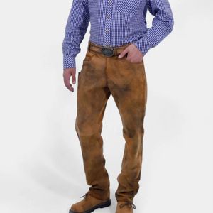 Lederhosen bávaro personalizado para hombres y mujeres Pantalones de cuero alemán auténtico con hechos a mano - Product Image 6