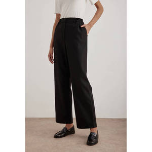 Women's Flannel <b>Wool</b> Suit <b>Pants</b> Black - Product Image 3