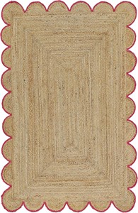 Venta al por mayor alfombras personalizadas de yute festoneado Eco Boho alfombras hechas a mano para entrada o sala de estar pedidos al por mayor - Product Image 4