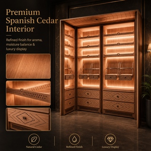 Humidor <span class=keywords><strong>de</strong></span> <span class=keywords><strong>Madera</strong></span> <span class=keywords><strong>de</strong></span> <span class=keywords><strong>Cedro</strong></span> Personalizado <span class=keywords><strong>de</strong></span> Fábrica, Caja <span class=keywords><strong>de</strong></span> Almacenamiento para Cigarros, Humidor Tipo Walk-in para Bodega y Sala <span class=keywords><strong>de</strong></span> Cigarros - Product Image 4
