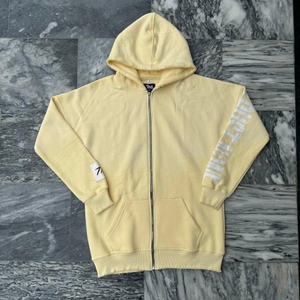 Soft Lemon Dusty Turquoise Acid Wash <b>Hoodie</b> 100% Cotton with Embroidered <b>Zip</b>-up Design Distressed Hem Sweatshirt - Product Image 1