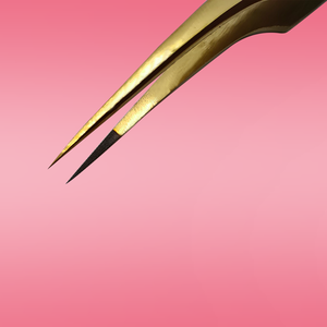 Pinces à épiler en acier inoxydable 3PRO avec pointes inclinées et pointes en fibre pour les extensions de cils Outils TS-17-4 - Product Image 4