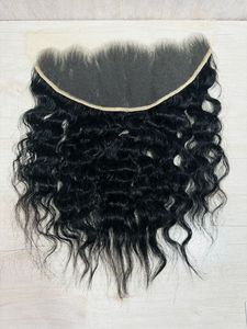 13/6 HD 20 pulgadas Frontal crudo indio cabello humano sin procesar rizado ondulado recto Jerry Curl textura templo cutículas del cabello alineadas - Product Image 5