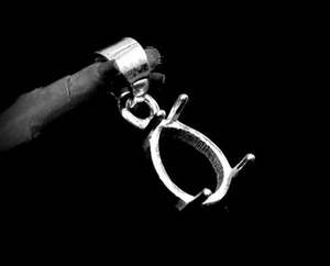 Top qualité véritable 925 en argent Sterling 8x10mm poire vierge broche pierre réglage pendentif souvenir à la main Semi-montage bijoux - Product Image 3