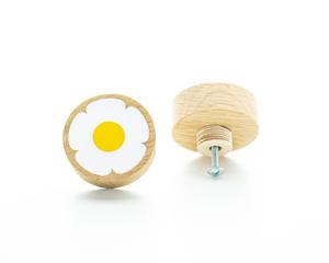 Poignée en bois naturel de hêtre, style bouton de tiroir, pour porte d'armoire et boîte de rangement - Product Image 1