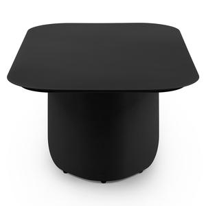 Table basse d'extérieur Skane 48 pouces - Noir, en acier thermolaqué, couleur noire pour l'extérieur. - Product Image 4