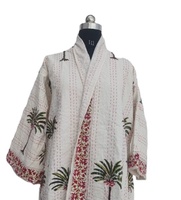 Veste bohème à manches longues pour femme, haut de Collection d'hiver, imprimé Kantha, fait à la main, grande taille