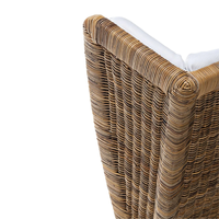 Fauteuil Bergeère 1939 en teck massif tressé en rotin, finition naturelle, résistant à l'eau, pour hôtel, salon, parc