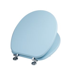 Pour couvercle de siège de toilette universel bleu en MDF certifié FSC - Product Image 3