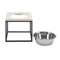 Gamelle robuste en acier inoxydable et laiton pour animaux de compagnie, écologique et portable, pour chiens et chats, finition polie, logo personnalisé pour plus de confort