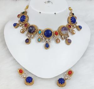 Conjunto de Collar de Primera Calidad Inspirado en Sabyasachi, Perfecto para Ocasiones Festivas, Bodas, Fiestas, Conjunto de Collar Moderno - Product Image 3