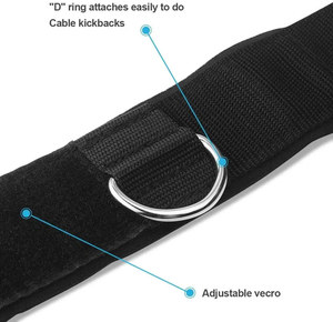 Sangle de cheville de haute qualité en néoprène rembourrée avec anneau en D, sangle de cheville pour exercices de haute résistance, sangle de cheville personnalisée pour la salle de sport - Product Image 4