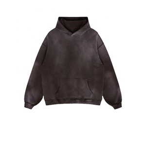 Vente en gros de streetwear de haute qualité sweat à capuche en tricot personnalisé pour l'hiver sweat à capuche en tricot tie-dye pour hommes vêtements d'entraînement pulls à capuche - Product Image 3