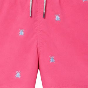 Shorts de bain roses pour hommes, séchage rapide, caleçons de plage, taille élastique, cordon de serrage, légers, shorts de bain d'été - Product Image 3