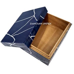 Luxury Resin Inlay Decorative Jewelry <b>Box</b> Handcrafted Organizer with Customized Size for Rings <b>Earrings</b> Keepsake Storage - Product Image 2