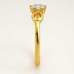 สวยงามสำหรับแหวนหมั้นเพชรในงานแต่งงานที่ผ่านการรับรองจาก GIA ซึ่งได้รับการรับรองว่าเป็นแหวนหมั้นเพชรตัดด้วยทองคำใน14kt ช่วงเวลาที่น่าจดจำโรเดียมชุบเครื่องประดับชั้นดี - Product Image 2