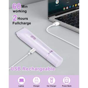 Rasoir électrique rechargeable USB pour femme, utilisation humide et sèche, double lame pour le visage, le corps, les aisselles, les sourcils, le nez, la zone pubienne, IPX7 - Product Image 5