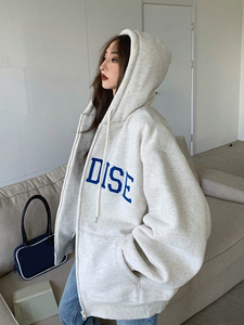 Sweats à capuche amples surdimensionnés avec impression bouffante avec logo personnalisé sweat à capuche pull-over pour femmes vêtements de mode pour femmes - Product Image 3