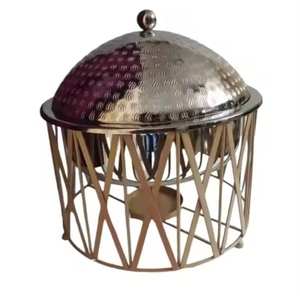 Lujoso calentador de alimentos plateado de alta calidad y diseño elegante Ideal para bodas y eventos Calentamiento y servicio de alimentos - Product Image 5