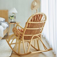 Meilleur prix canapé en osier naturel fait à la main chaise berçante rotin relax chaises de loisirs meubles d'intérieur