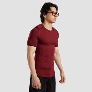 เสื้อยืด GAI ARR ลำลอง ผ้าโพลีเอสเตอร์ 100% สีแดงเลือดหมู แขนสั้น ผ้าถักทอเนื้อนุ่ม พร้อมลายพิมพ์ดิจิทัล - Product Image 5