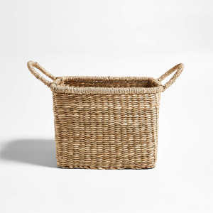 Boîtes de rangement multifonctionnelles écologiques bacs de nombreuses tailles poignées de paniers en jonc de mer pour salon chambre cuisine bureau - Product Image 3