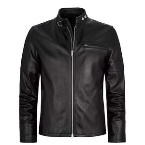 Blousons moto motard Blouson en faux cuir Pu Blouson cuir hiver personnalisé homme Blouson moto motard Blouson en faux cuir Pu - Product Image 1