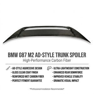 Aileron de coffre arrière en fibre de carbone style AD pour BMW G87 M2 G42 Série 2 <span class=keywords><strong>2022</strong></span>+ - Product Image 2