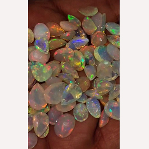 80 piezas de ópalo etíope natural con fuego 8x6mm 9x7mm 10x8mm pera ovalada faceta redonda 95 Cts lote Iroc ventas piedras preciosas corte US $181 - Product Image 1