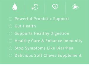 ขายส่งขนมเคี้ยวแบบนิ่มโปรไบโอติกส์สำหรับสุนัข - 5 ชนิด ช่วยระบบย่อยอาหารและเสริมภูมิคุ้มกัน ปราศจากธัญพืช รับผลิตแบบ OEM/ODM - Product Image 6
