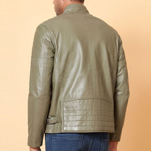 Veste en cuir d'hiver légère de haute qualité pour hommes motif de lettre Unique col montant Style High Street prix raisonnable - Product Image 3