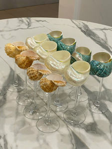 Verre à vin coquillage premium polyvalent décoratif artisanal article offert en vente en gros - Product Image 6