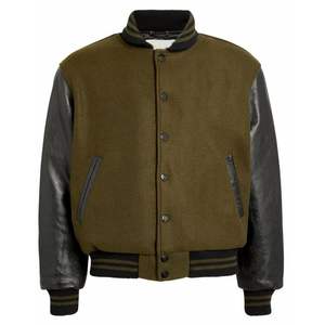 Chaqueta universitaria de satén para hombre hecha a medida para posición de logotipo frontal de invierno para béisbol y otros deportes - Product Image 1