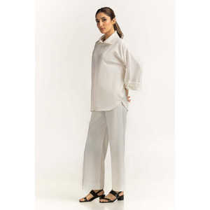 Ensemble de vêtements de sport pour femmes, coupe ample, 2 pièces, WM-COD-WS24-209T, haut en tissu mélangé et short à trois quarts de manche pour le printemps/été - Product Image 3