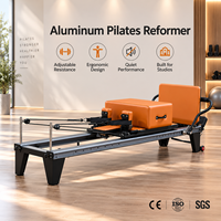 Studio Komersial Rumah Tangga Mesin Aluminium Putih Ramah Lingkungan Reformer Pilates Aluminium Komersial