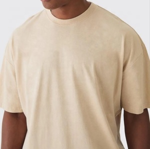 Camisetas Hombre Personalizado Drop Shoulder Tallas grandes Heavyweight 100% Algodón OEM O-cuello Lose Fit Logotipo personalizable - Product Image 4