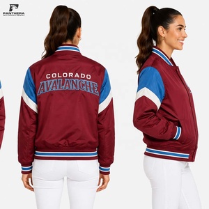 Chaqueta Letterman de Satén de Alta Gama con Bordado Personalizado del Equipo, Uniforme de Béisbol, Suministro Directo de Fábrica - Product Image 2
