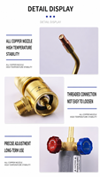 Torche de soudage oxyacétylène RTM PG001B, pistolet à flamme tout cuivre pour le chauffage de tubes en cuivre, soudage des métaux
