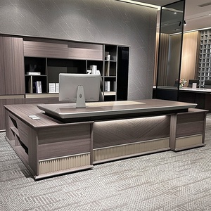 Modern Luxury L Shaped Executive Office <b>Desk</b> Modular Extendable Boss Table <b>Large</b> Wooden Computer <b>Desk</b> Workstation - Product Image 5