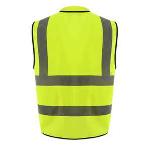Chaleco de seguridad de alta visibilidad informal con logotipo personalizado al por mayor, chaqueta reflectante de clase 3 con múltiples bolsillos, de talla grande, impermeable y transpirable - Product Image 4