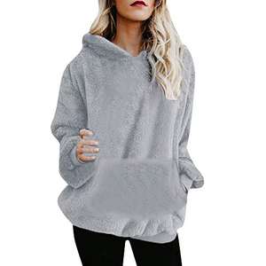 Sweat à capuche en fourrure d'hiver OEM Offre Spéciale personnalisé unisexe pour femmes sweatshirts grande taille à épaules tombantes vêtements pour femmes vêtements d'extérieur à capuche - Product Image 2