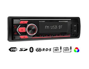 DL5100BT 1 DIN AM/FM-RDS car stereo with Bluetooth, 2 <b>USB</b> ports, SD, dual microphone and hands-free system - Product Image 1
